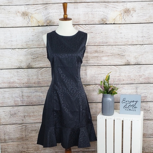 Emploi New York Dresses & Skirts - emploi New York Leopard Print Ruffle Hem Dress